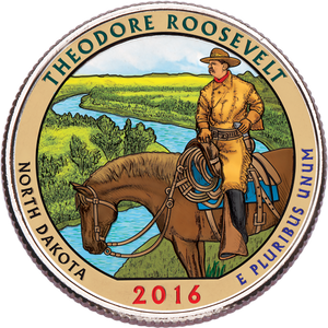 2016 Colorized Theodore Roosevelt National Park Quarter Main Image