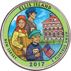 2017 Colorized 2017 Ellis Island National Monument (Statue of Liberty) Quarter Main Image