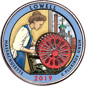 2019 Colorized Lowell National Historical Park Quarter Main Image