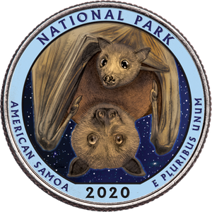 2020 Colorized National Park of American Samoa Quarter Main Image