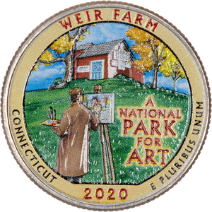 2020 Colorized Weir Farm National Historic Site Quarter Main Image
