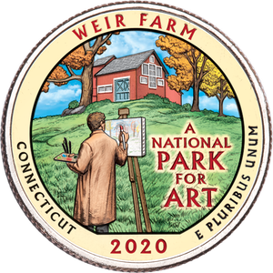 2020 Colorized Weir Farm National Historic Site Quarter Main Image