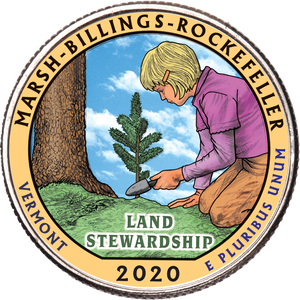 2020 Colorized Marsh-Billings-Rockefeller National Historical Park Quarter Main Image