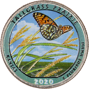 2020 Colorized Tallgrass Prairie National Preserve Quarter Main Image