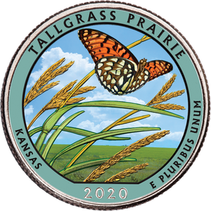 2020 Colorized Tallgrass Prairie National Preserve Quarter Main Image