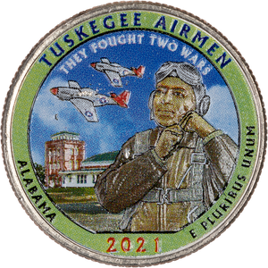 2021 Colorized Tuskegee Airmen National Historic Site Quarter Main Image