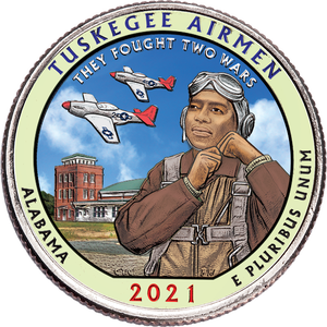 2021 Colorized Tuskegee Airmen National Historic Site Quarter Main Image