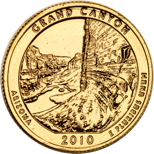 2010 Gold-Plated Grand Canyon National Park Quarter Main Image