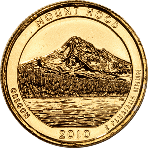 2010 Gold-Plated Mount Hood National Forest Quarter Main Image