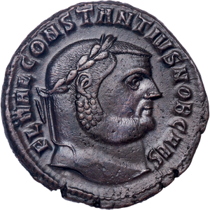 Ancient Bronze and Copper - Roman Imperial Bronze - AD305-306 VF+ Main Image