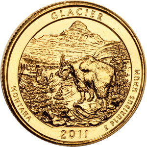 2011 Gold-Plated Glacier National Park Quarter Main Image