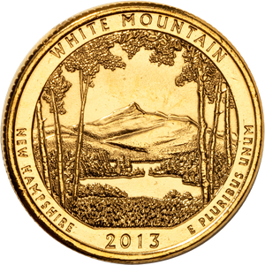 2013 Gold-Plated White Mountain National Forest Quarter Main Image