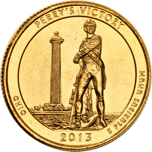 2013 Gold-Plated Perry's Victory and Intl. Peace Memorial Quarter Main Image