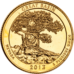 2013 Gold-Plated Great Basin National Park Quarter Main Image