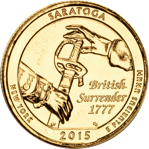 2015 Gold-Plated Saratoga National Park Quarter Main Image