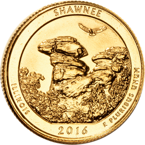 2016 Gold-Plated Shawnee National Forest Quarter Main Image