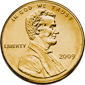 2009 Gold-Plated Lincoln Presidency Cent Main Image