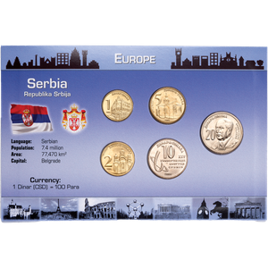 Serbia Coins in Custom Holder Main Image