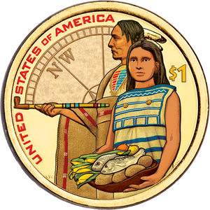 2014 Native American Dollar with Colorized Reverse Main Image