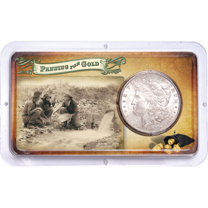 1889 Morgan Silver Dollar in Panning for Gold Showpak Main Image