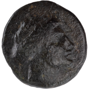 350-340 B.C. Histiaia, Euboia Bronze Nymph/Cow Standing Main Image