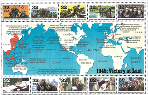 1995 "1945: Victory at Last" Stamp Sheet Main Image