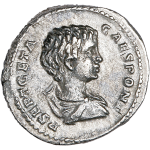 A.D. 198-209 Geta as Caesar Silver Denarius Main Image