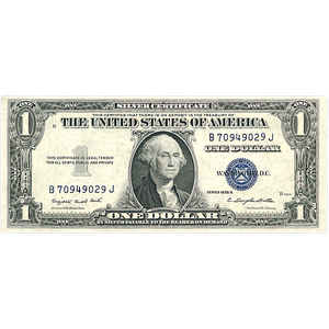 1935 $1 Silver Certificate, No Motto Main Image