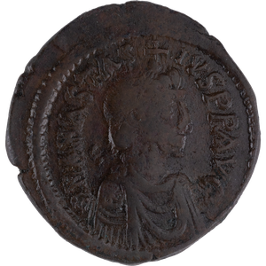 A.D. 491-518 Anastasius I Copper Follis Antioch Mint Main Image