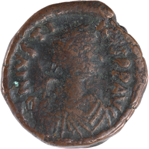 A.D. 518-527 Justin I Copper 1/2 Follis Main Image
