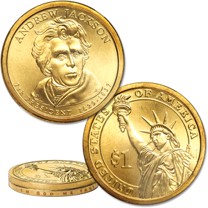 2008 Andrew Jackson Presidential Dollar Error, Missing Edge Lettering Main Image