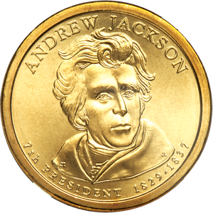2008 Andrew Jackson Presidential Dollar Error Main Image