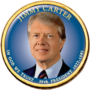 Colorized "Modern Presidents" Dollar - Jimmy Carter Main Image