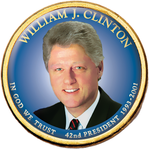 Colorized "Modern Presidents" Dollar - William "Bill" Clinton Main Image