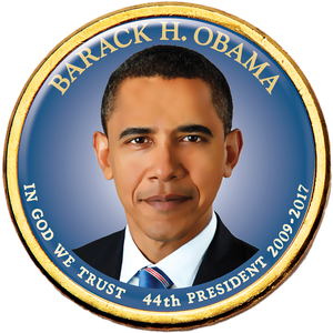 Colorized "Modern Presidents" Dollar - Barack Obama Main Image