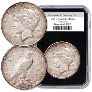 1926-S Peace Dollar in Deluxe Holder with Display Box Main Image
