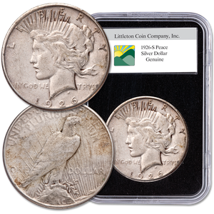 1926-S Peace Dollar in Deluxe Holder Main Image