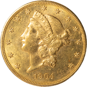 1894-S Gold $20 Lib Hd in Dlx Hldr  AU50 Main Image