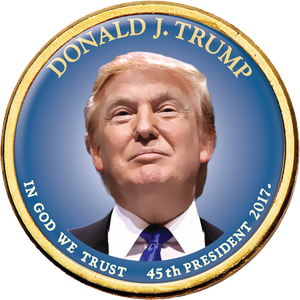 Colorized "Modern Presidents" Dollar - Donald Trump Main Image