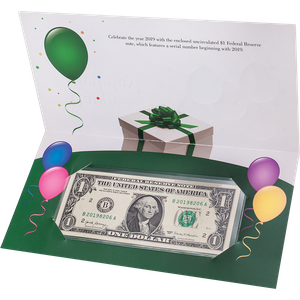 2019 U.S. Currency Note Happy Birthday Card Main Image