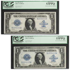 1923 $1 Silver Certificate Consecutive Serial Numbers Main Image