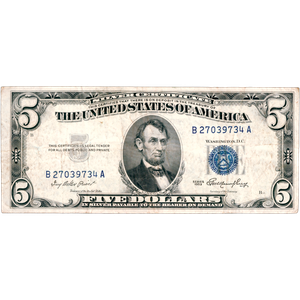 1953 Last $5 Silver Certificate Type Main Image