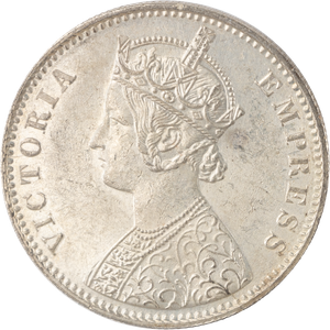 1877-1901 Victoria India Silver Rupee Main Image