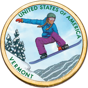 2022 Colorized Vermont U.S. Innovation Dollar Main Image