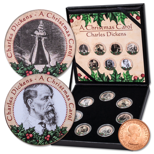 "A Christmas Carol" Colorized Great Britain 1/2 Penny Collection Main Image