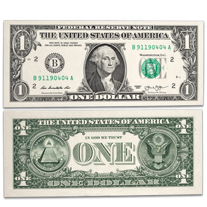 2013 $1 Federal Reserve Note with 911 Serial Number Main Image
