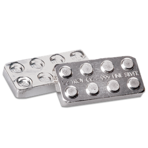 Silver cheap lego brick