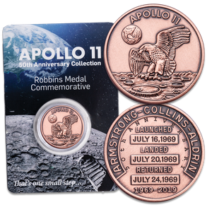 Copper Apollo 11 Medal Replica Main Image
