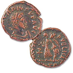 A.D. 383-408 Arcadius Bronze Reduced Follis Main Image