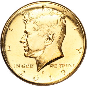 2019-D Gold-Plated Kennedy Half Dollar Main Image